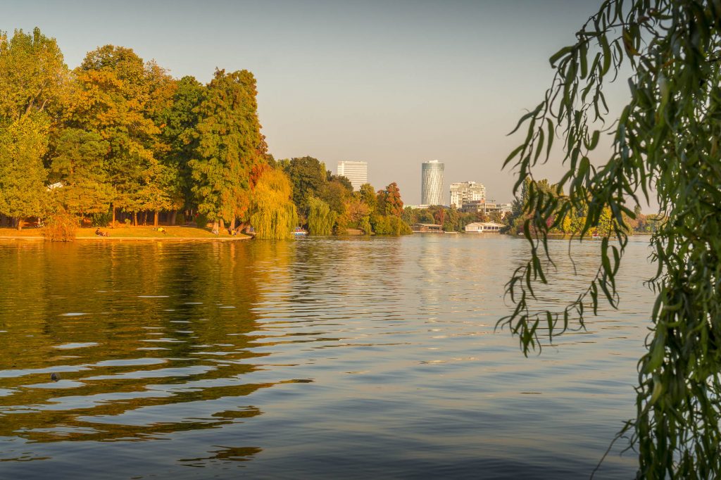 King Mihai I Park and Lake in Bucharest