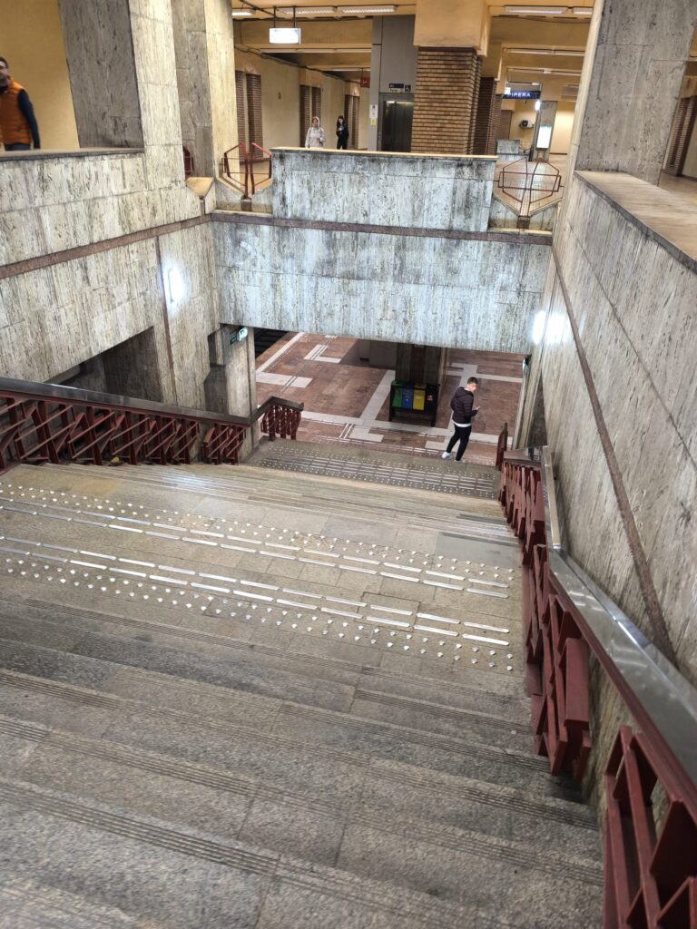 bucharest metro stairs